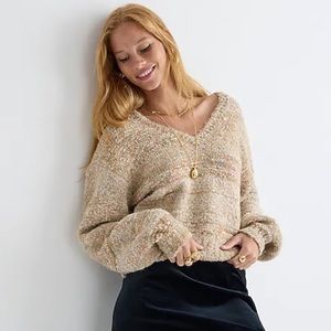 J. CREW Oversized Puff Sleeved Sweater NWT